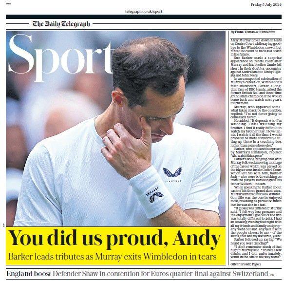 The Daily Telegraph sports section