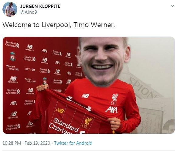 Liverpool fan tweet