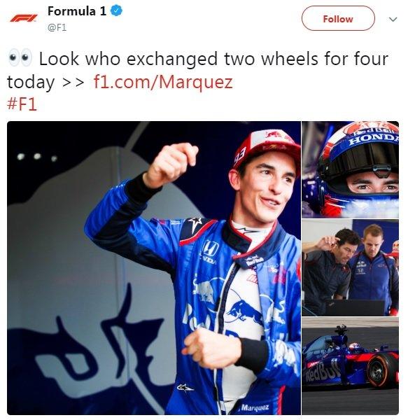 Formula 1 tweet