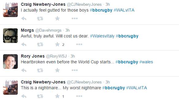 Wales fans react on Twitter