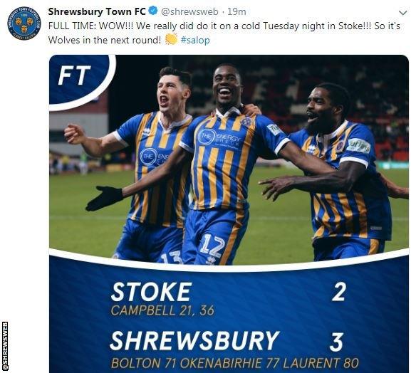 Shrewsbury tweet