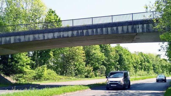 A general view of the Underbarrow bridge, over the A591