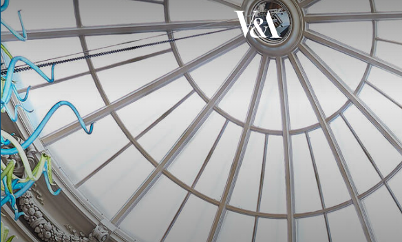 Characteristic V&A ceiling with skylight