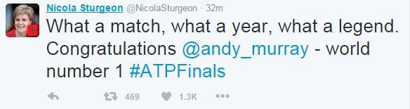 Nicola Sturgeon tweet