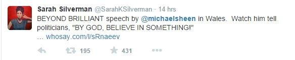 Sarah Silverman on Twitter