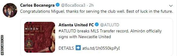 Carlos Bocanegra twitter account