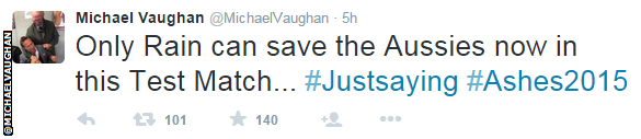 Michael Vaughan tweet