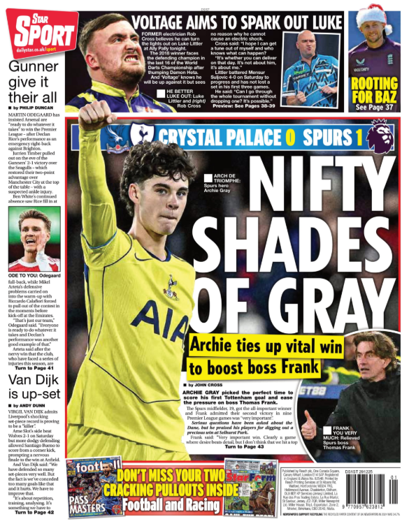 Back page of the Star