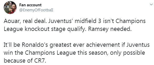 Juventus tweet