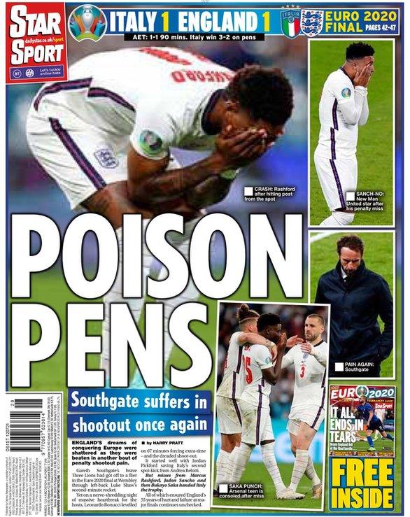 Monday's Daily Star back page