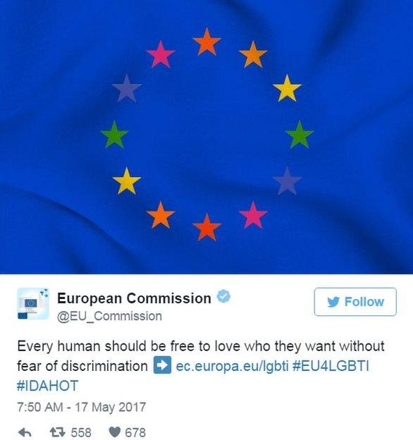 Screen grab of tweet by @EU_Commission