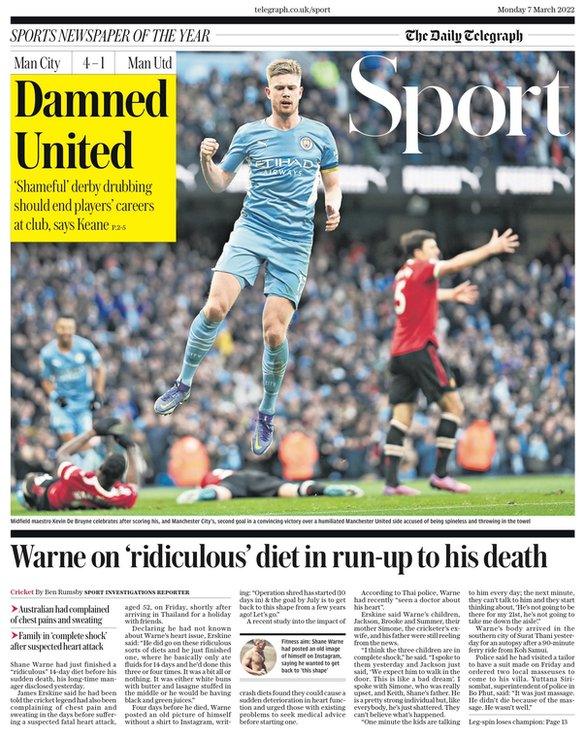 The Daily Telegraph on Monday