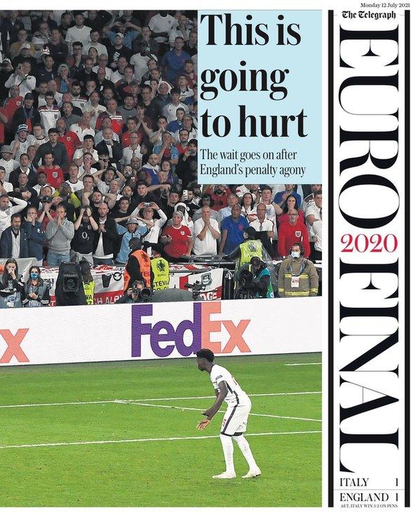 Monday's Daily Telegraph sport section