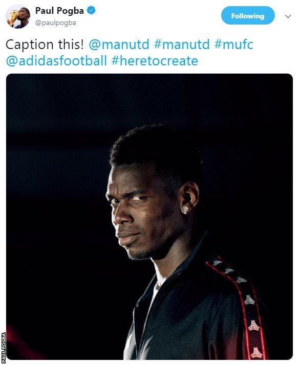 Paul Pogba tweeted 'caption this' before deleted his tweet