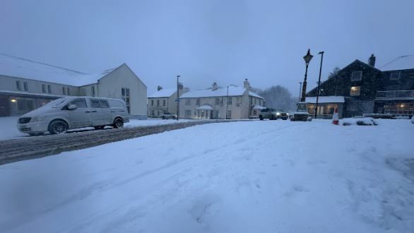 Princetown covered in snow