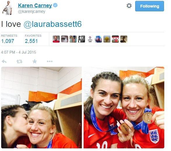 Karen Carney and Laura Bassett