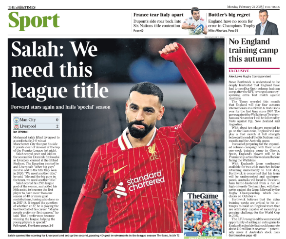 Times back page