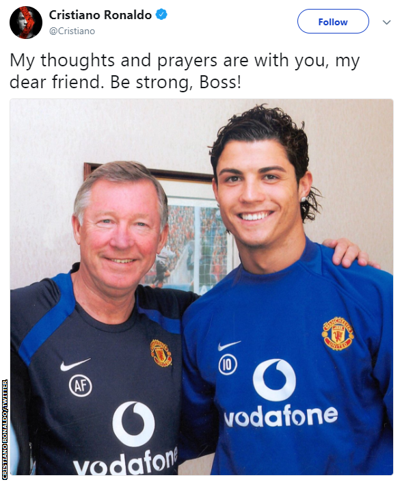 Cristiano Ronaldo with Sir Alex Ferguson