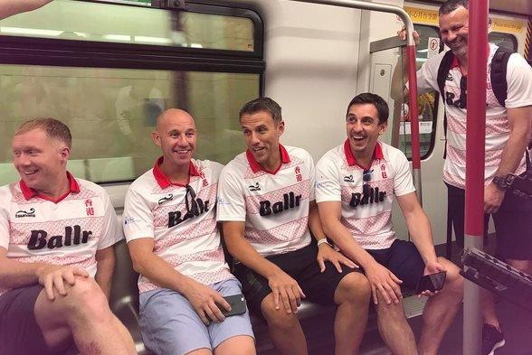 Paul Scholes, Nicky Butt, Phil Neville, Gary Neville and Ryan Giggs are all in Hong Kong