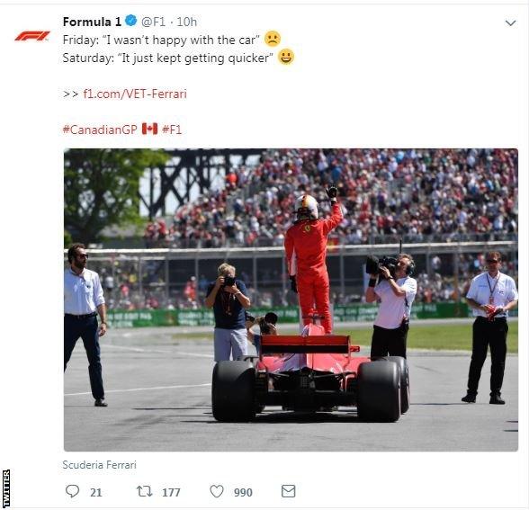 Sebastian Vettel Tweets