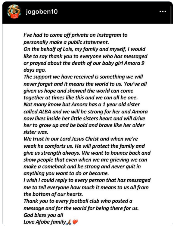 Benik Afobe statement