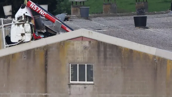 The scene of a helicopter crash in County Westmeath on Tuesday