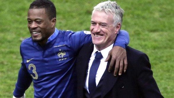 Patrice Evra and Didier Deschamps