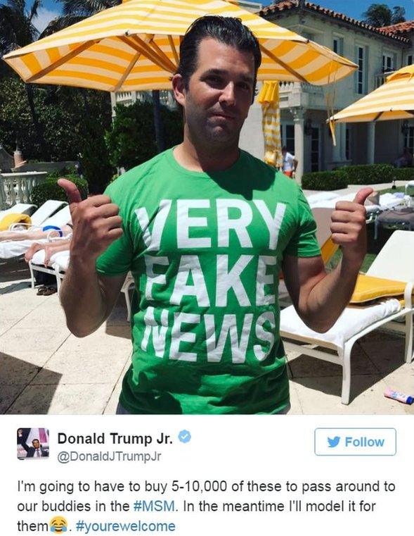 Screen grab of tweet by @DonaldJTrumpJr