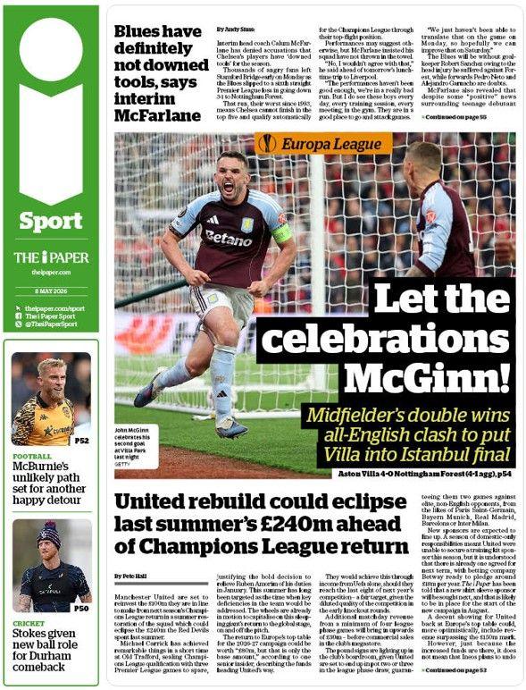 The i Paper back page