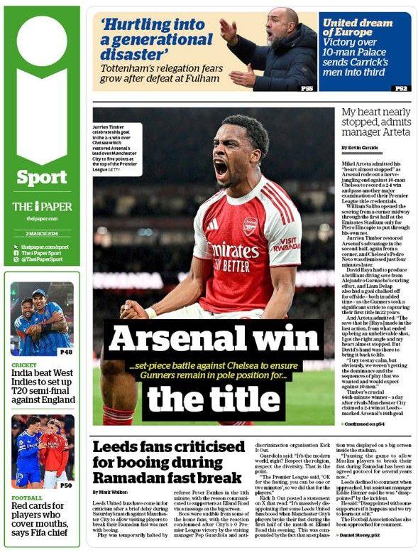 The i Paper back page