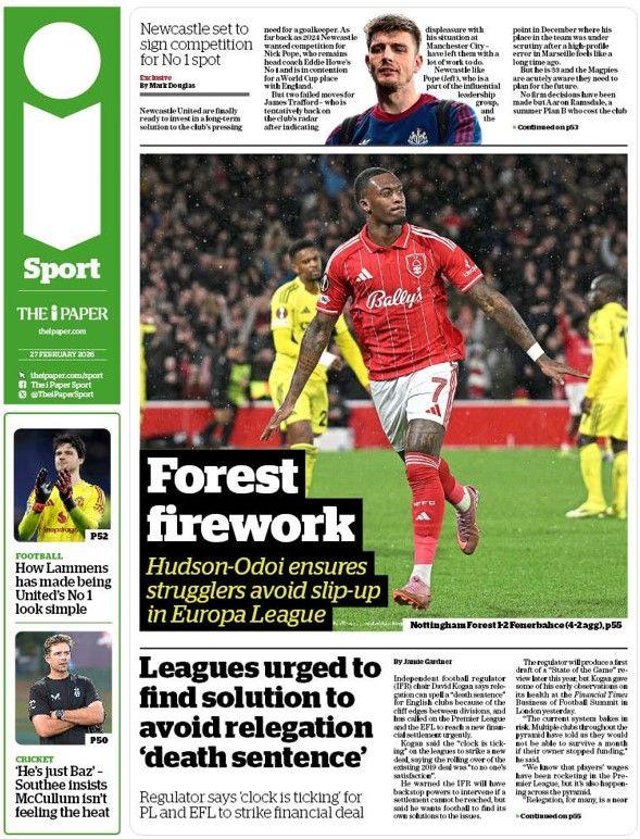 The i Paper back page