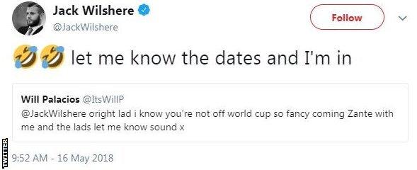 Wilshere tweet