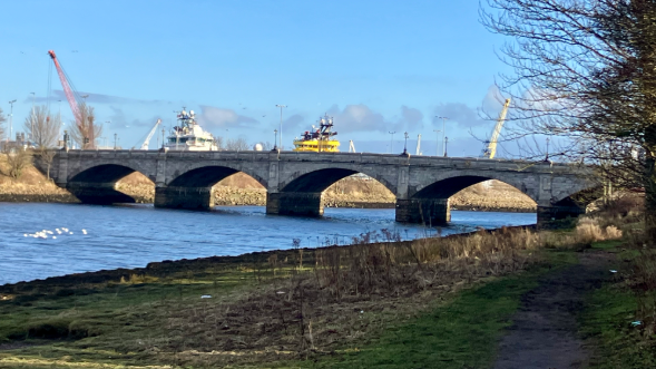 Victoria Bridge crossing the River Dee