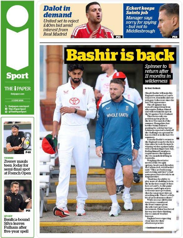 The i Paper back page 