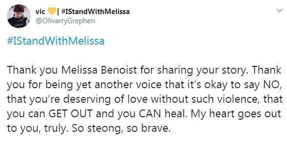 An #IstandwithMelissa tweet