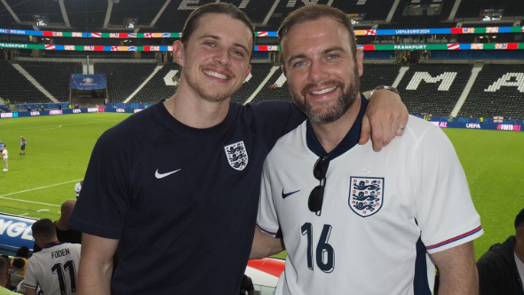 Conor (left) and Josh Gallagher pictured aft an England crippled astatine Euro 2024