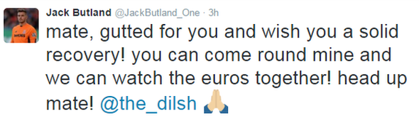 Jack Butland tweet