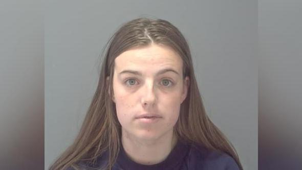 A police mugshot of Chelsea Gleason-Mitchell