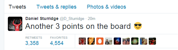 Daniel Sturridge tweet