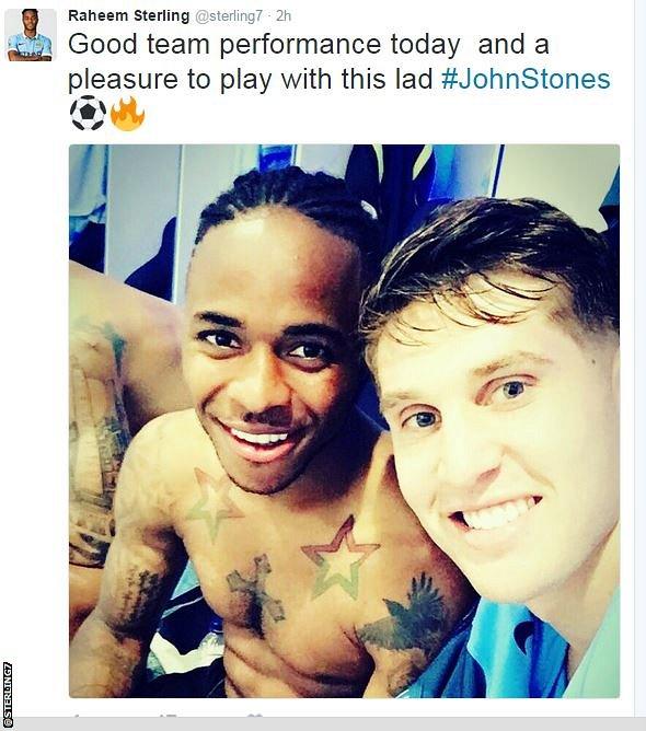 Raheem Sterling and John Stones