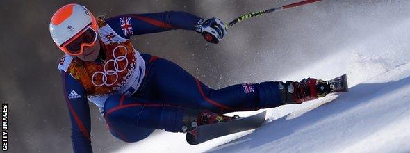 Great Britain's Chemmy Alcott skis during the Women's Alpine Skiing Downhill