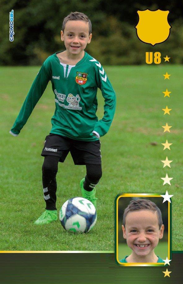 Image of boy on football sticker