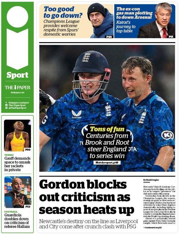 The i Paper back page