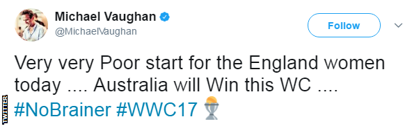 Michael Vaughan tweet