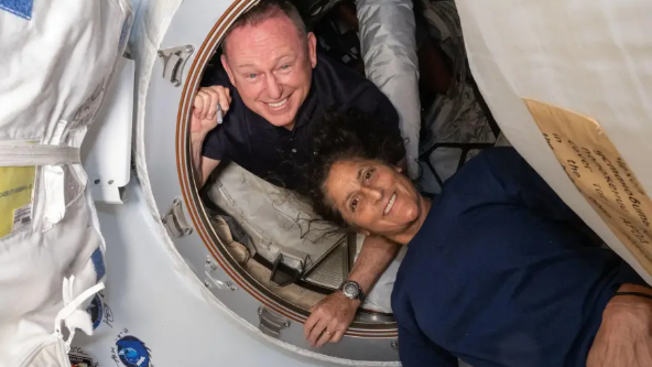 Butch Wilmore and Suni Williams in space