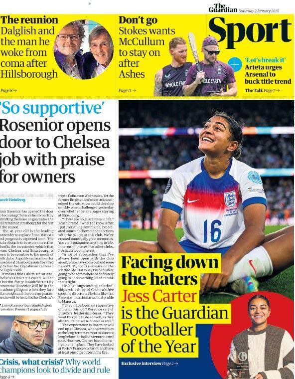 Guardian back page