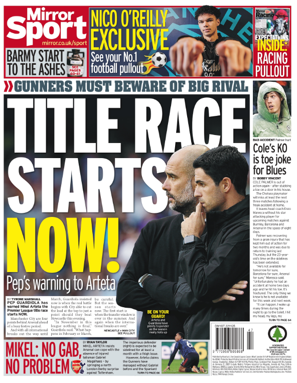 The backmost page of nan Mirror