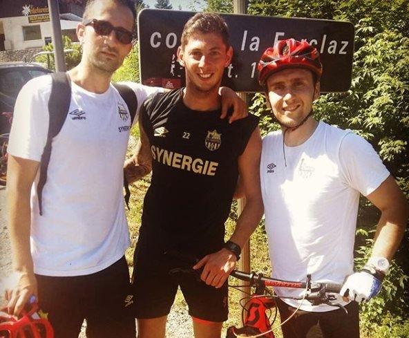 Emiliano Sala's Instagram page includes pictures of him cycling with friends