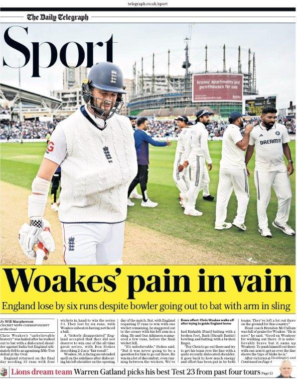 Telegraph back page
