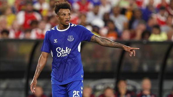 Former Everton midfielder Jean-Philippe Gbamin appearing in a pre-season friendly in 2022